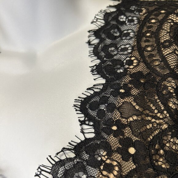 Windsor Black Lace Long Sleeve Bodysuit Large - Picture 4 of 8